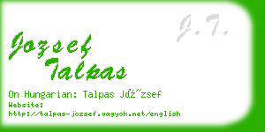 jozsef talpas business card